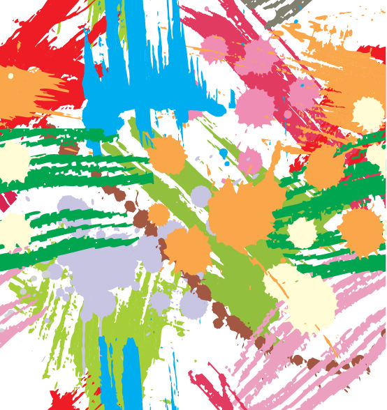 free vector Colourful Paint Blots Seamless Background Vector
